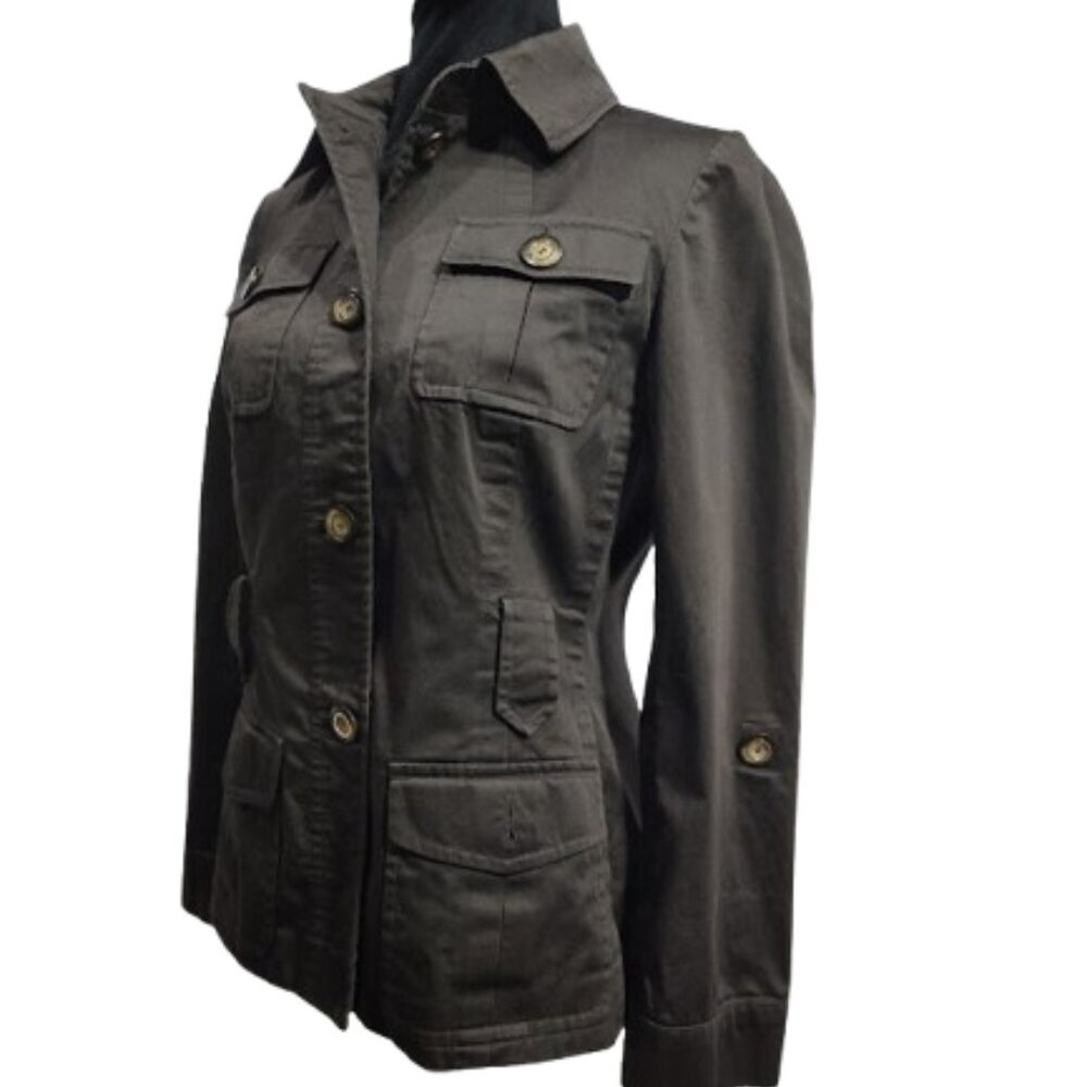 Antonio Melani Lightweight Pocket Jacket Brown Women's Size 4 - Picture 3 of 11